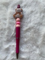 Balpen fushia met beertje